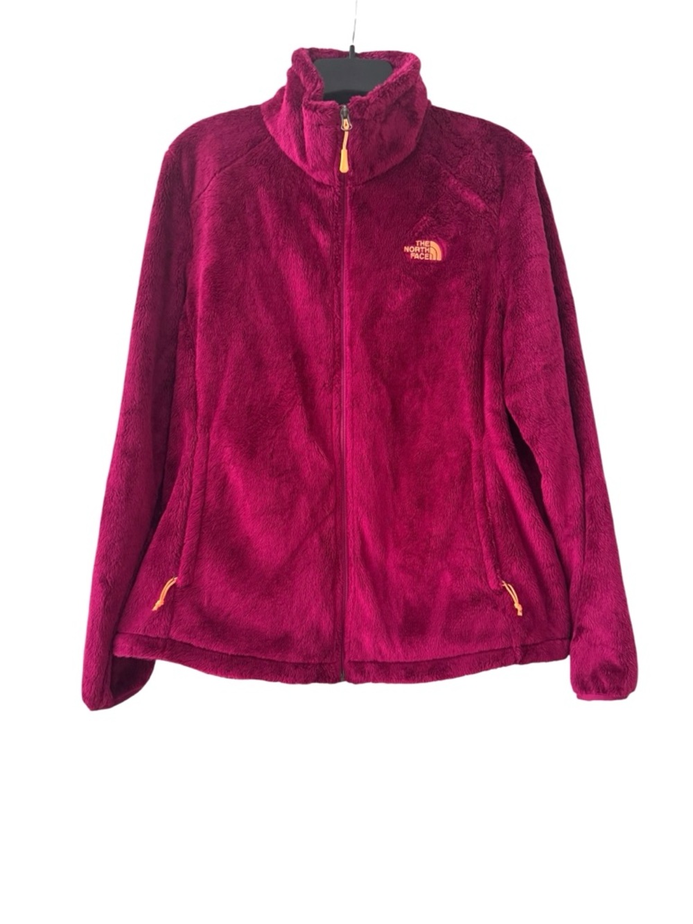 The North Face Women's Teddy Fleece Jacket - Magenta with Orange Accents